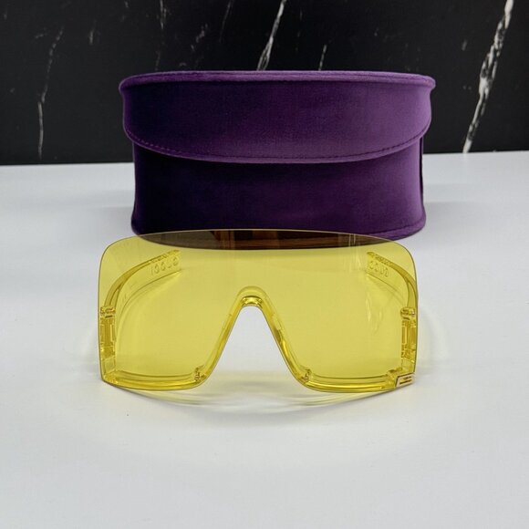 NEW GUCCI YELLOW SHIELD SUNGLASSES GUCCI GG1631S 009 main image 9
